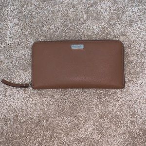 Kate Spade Zip Around Tan Wallet